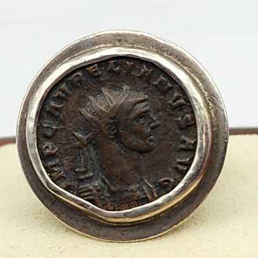 Vintage Sterling Silver With Aurelianus Bronze Ro… - image 1
