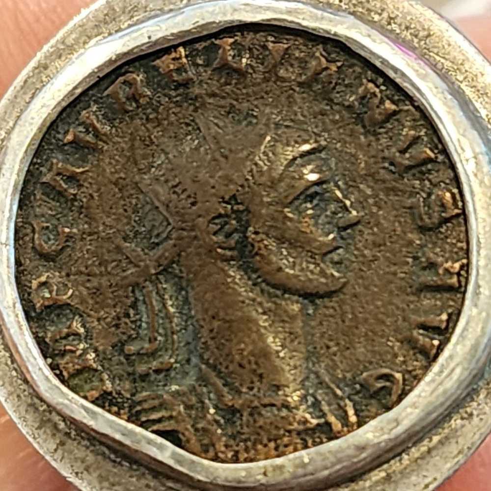 Vintage Sterling Silver With Aurelianus Bronze Ro… - image 2
