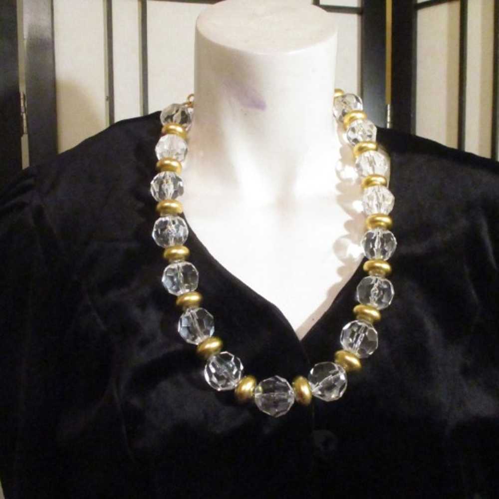 vintage Givenchy chunky runway faceted crystal be… - image 12