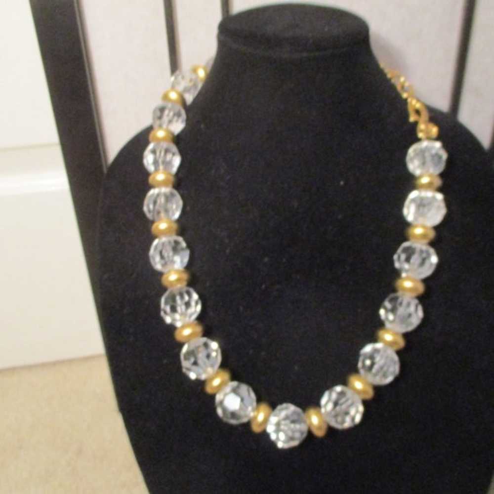 vintage Givenchy chunky runway faceted crystal be… - image 4