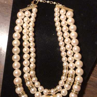 Givenchy Vintage 3 Strand Necklace - image 1