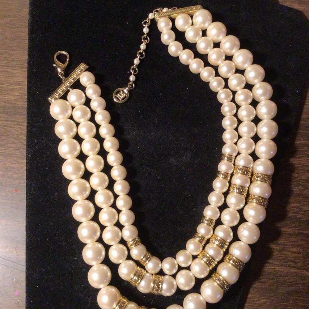Givenchy Vintage 3 Strand Necklace - image 6