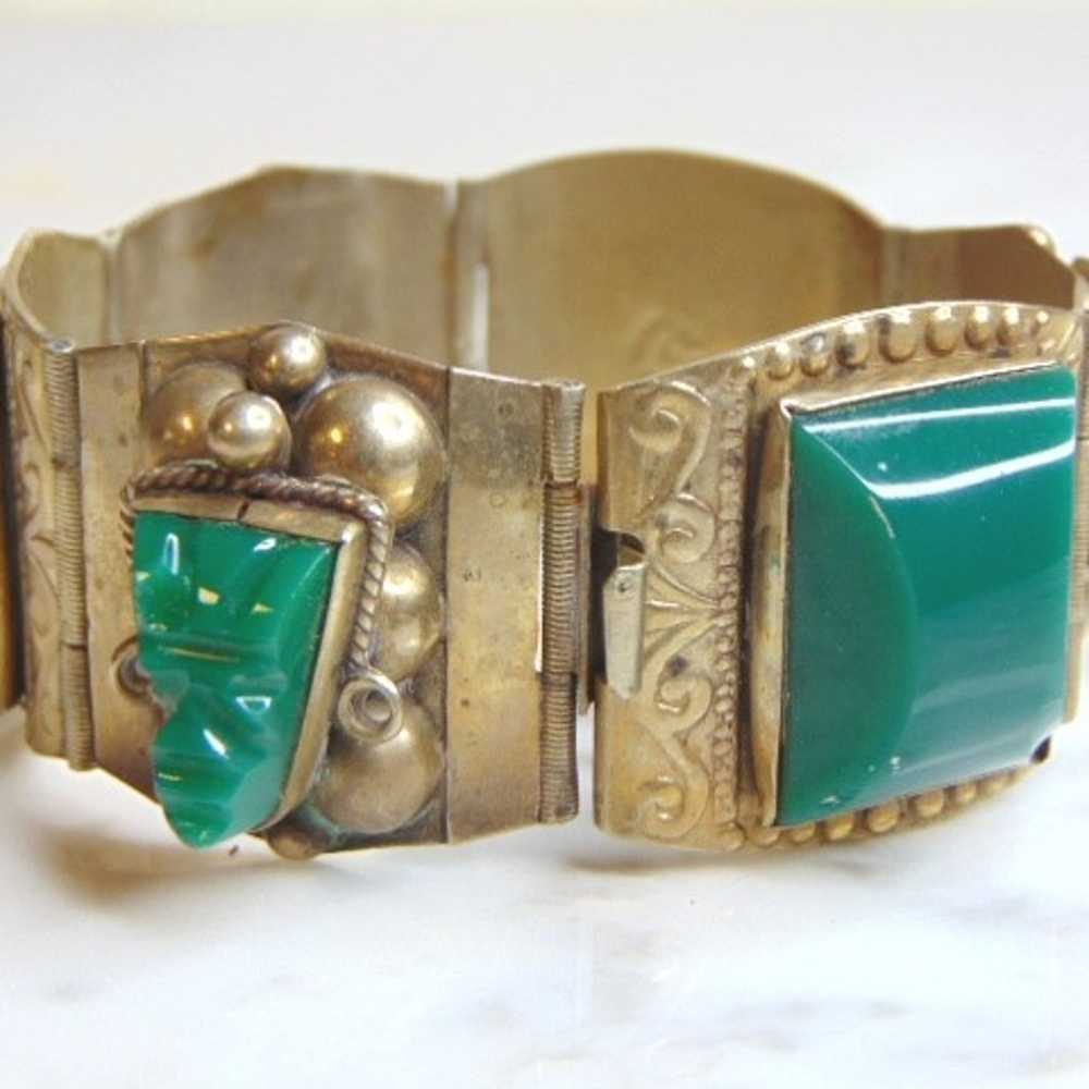 Sterling Silver Mayan Bracelet E5036 - image 3