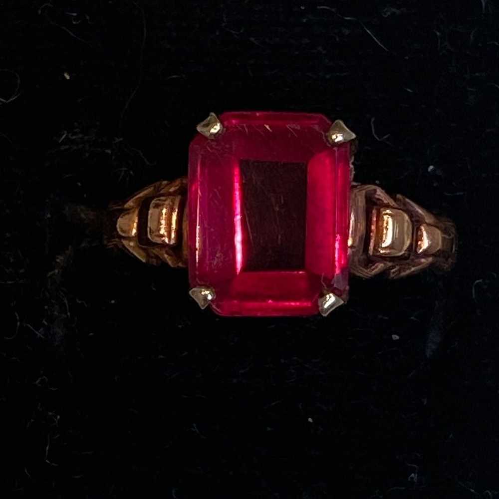 Vintage SMCO Streicher Mfg Co. 14k Ruby Ring - image 3