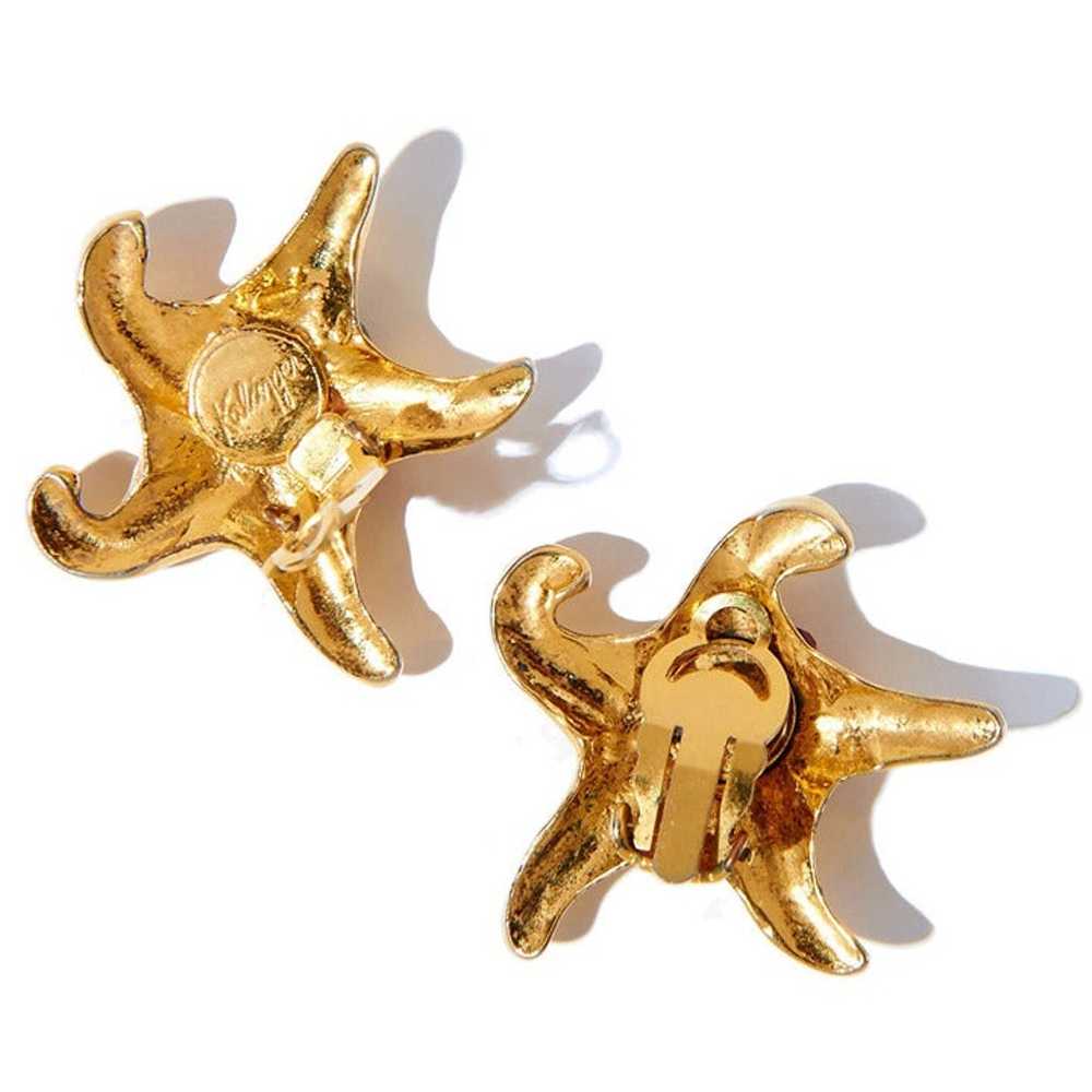 Authentic Kalinger Star Earrings Vintage, Gold Pl… - image 3