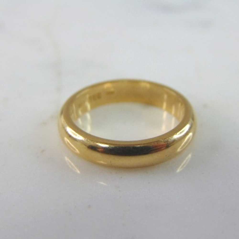 Womens 14K Yellow Gold Band Wedding Ring 4.3g E23… - image 2