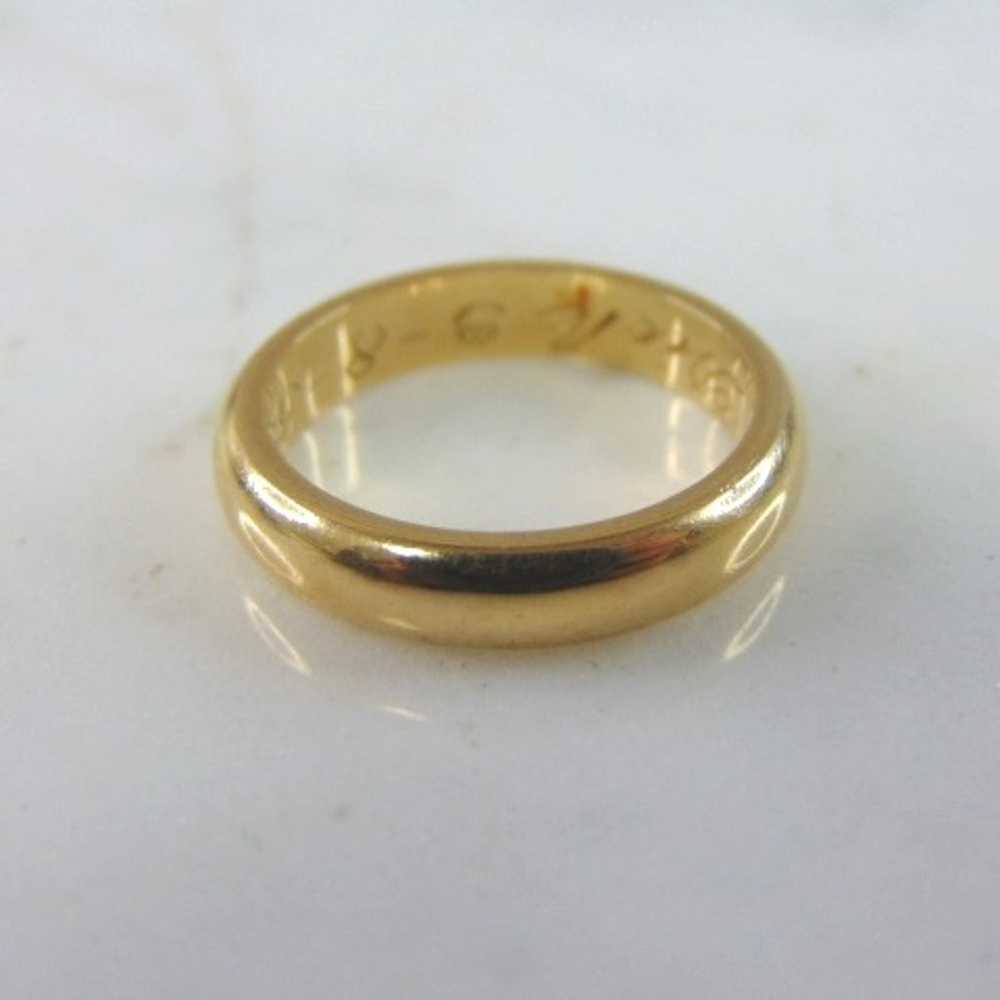 Womens 14K Yellow Gold Band Wedding Ring 4.3g E23… - image 3