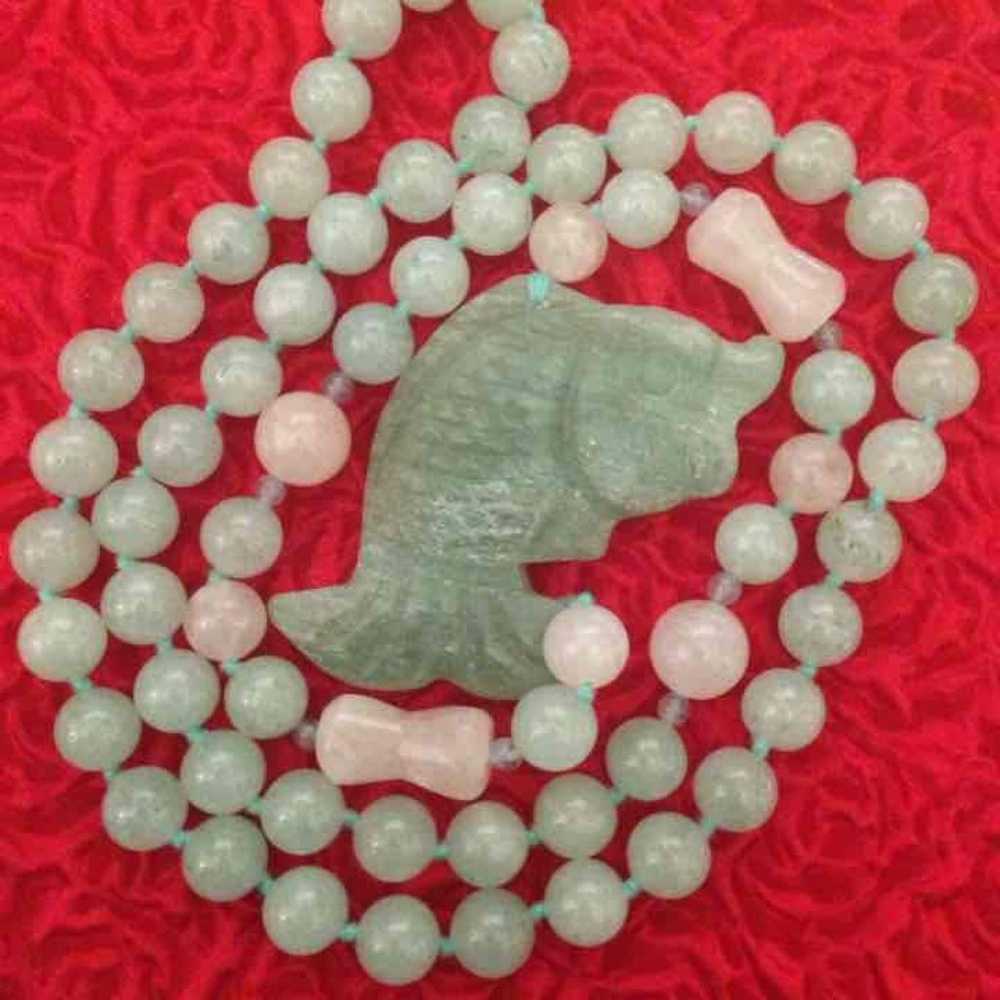 Genuine Vintage Jade Necklace - image 11