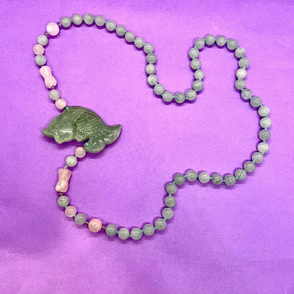 Genuine Vintage Jade Necklace - image 4