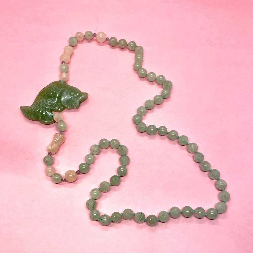 Genuine Vintage Jade Necklace - image 8