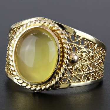 Vintage filigree cocktail ring - Gem