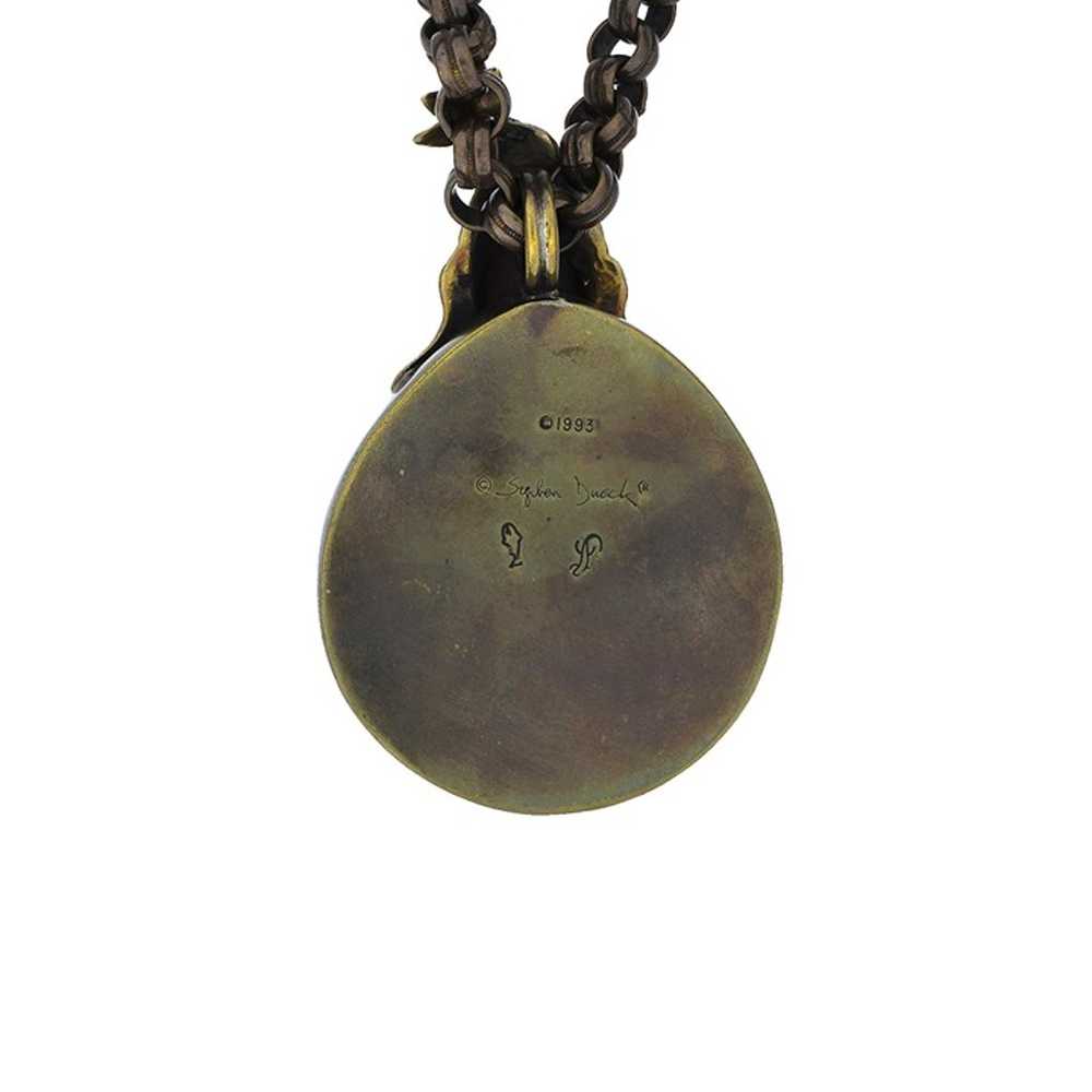 Stephen Dweck Bronze Turquoise Medallion Necklace… - image 3