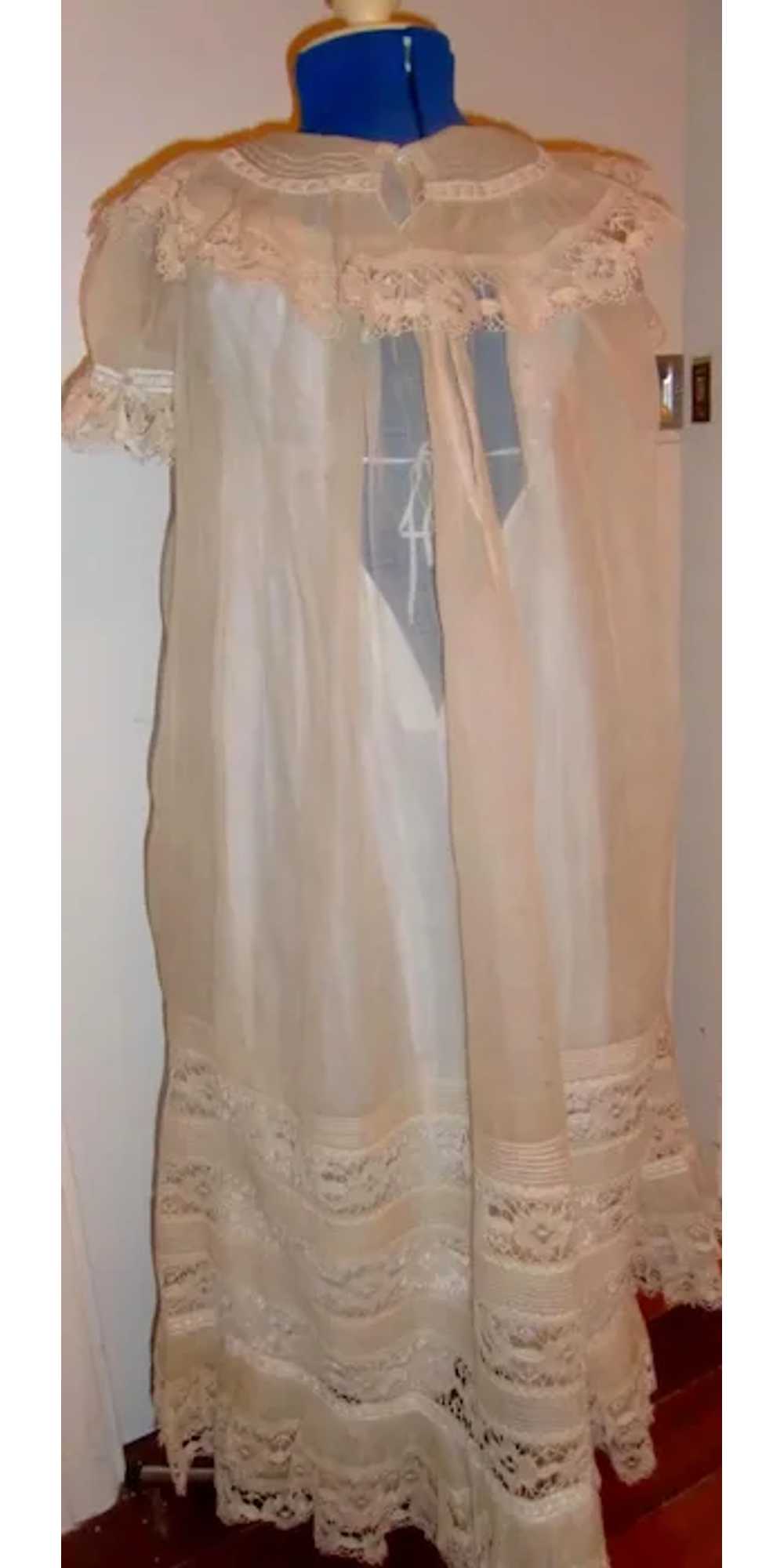 Antique  Victorian Girls Silk Dress - image 3