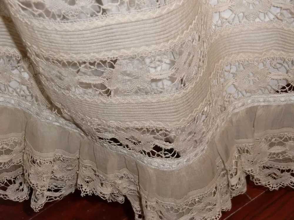 Antique  Victorian Girls Silk Dress - image 4