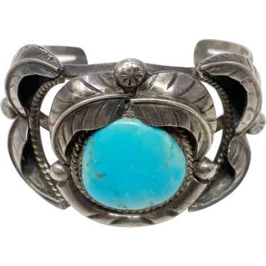 780 Native American Sterling Silver Turquoise Cuff
