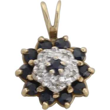 Pendant Only 10k Yellow Gold Natural Blue Sapphire
