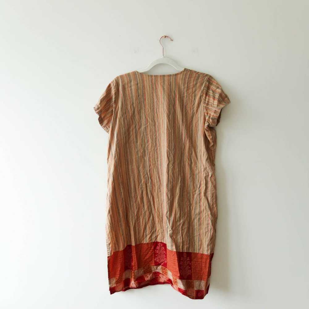 Vintage Printed Cotton Dress Geometric Small - image 3
