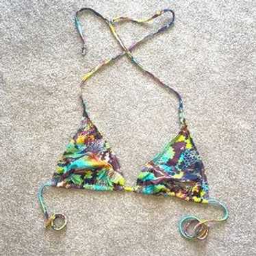 Pilyq Multi-Color Python Print Triangle Top Size L - image 1