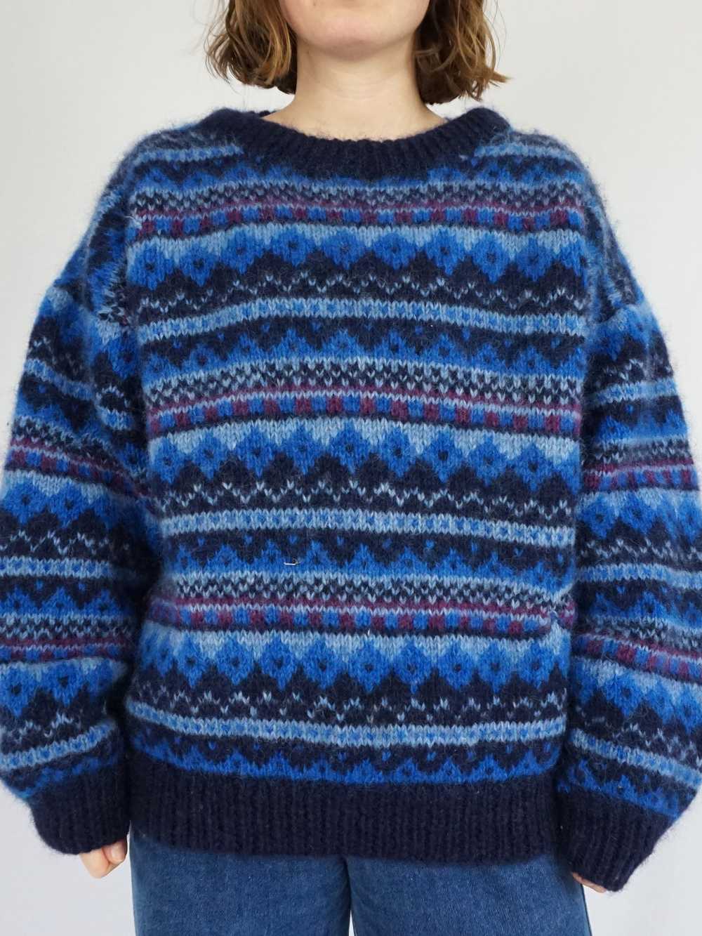 Chunky Wool Patterned Jumper - XL - image 2