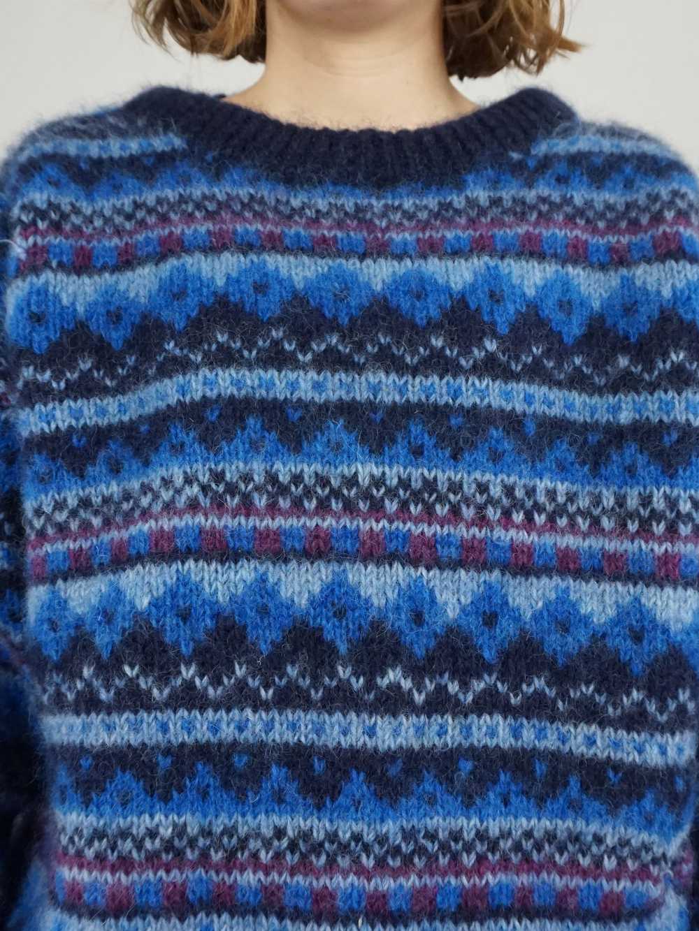 Chunky Wool Patterned Jumper - XL - image 3