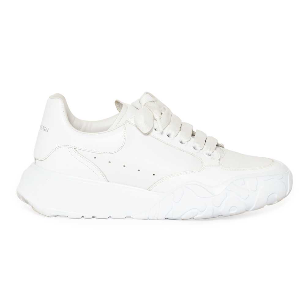 White Leather Court Low-Top Sneakers 38 - image 1