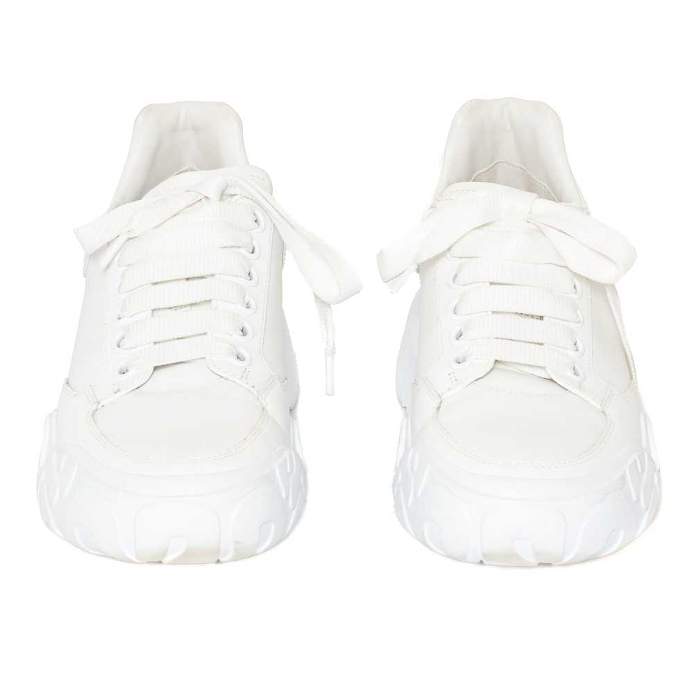 White Leather Court Low-Top Sneakers 38 - image 2