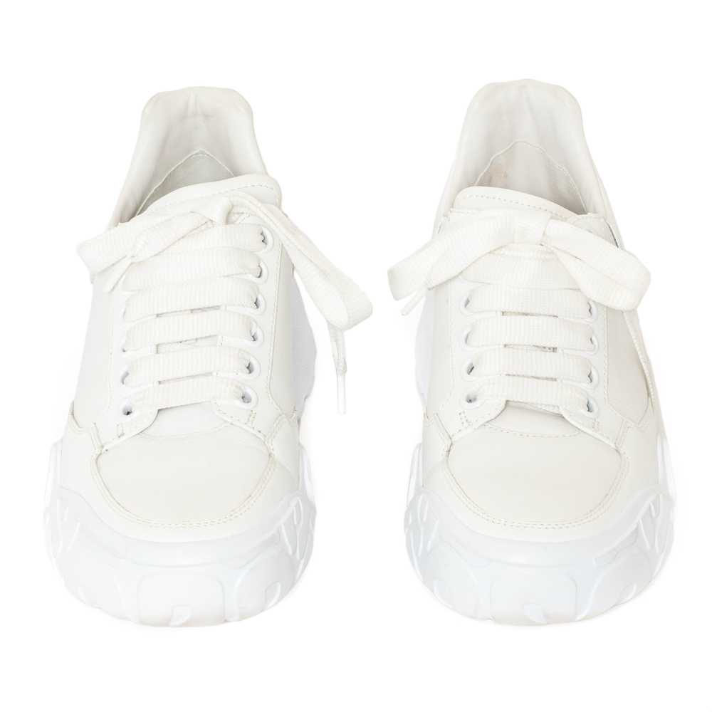 White Leather Court Low-Top Sneakers 38 - image 3