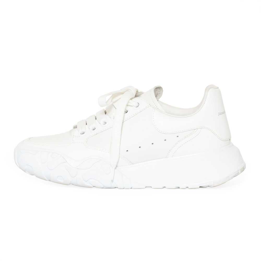 White Leather Court Low-Top Sneakers 38 - image 4