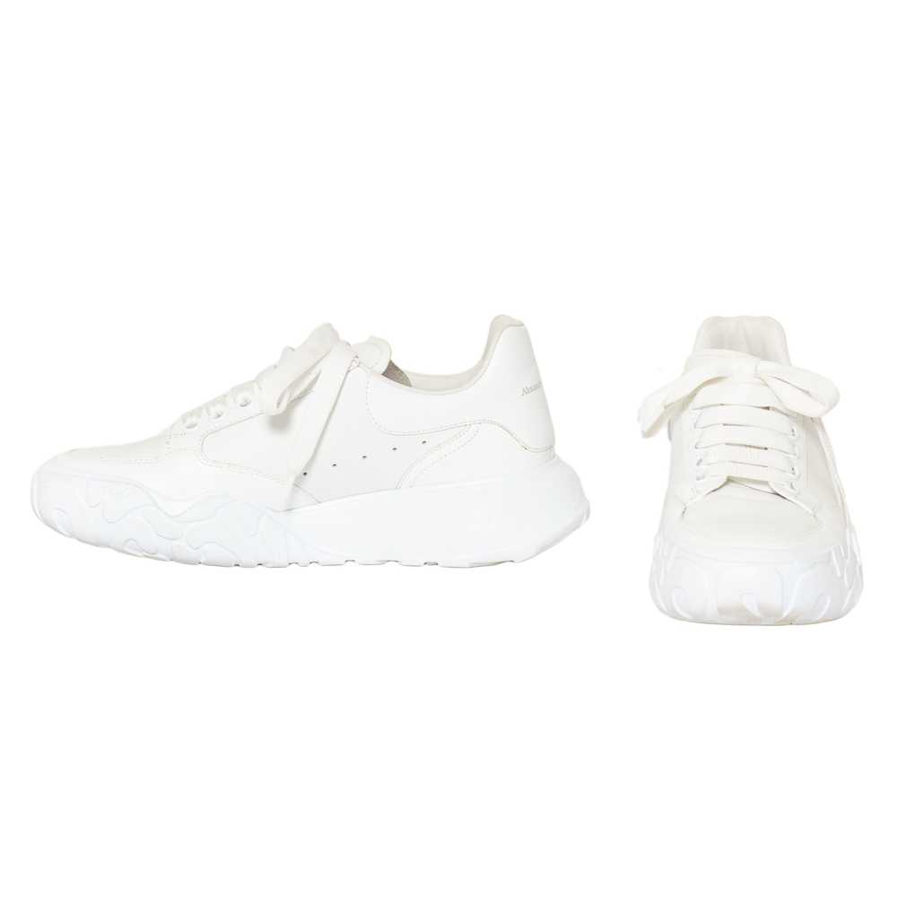 White Leather Court Low-Top Sneakers 38 - image 5