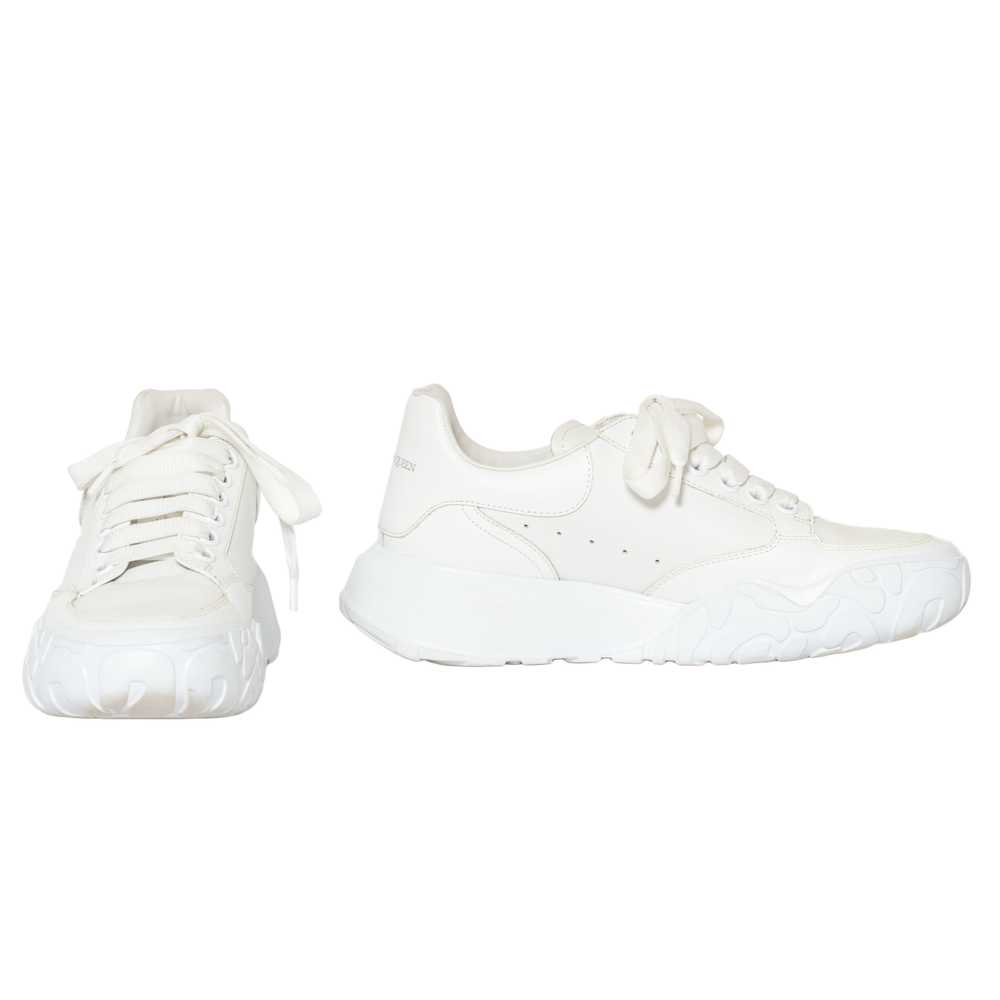 White Leather Court Low-Top Sneakers 38 - image 6