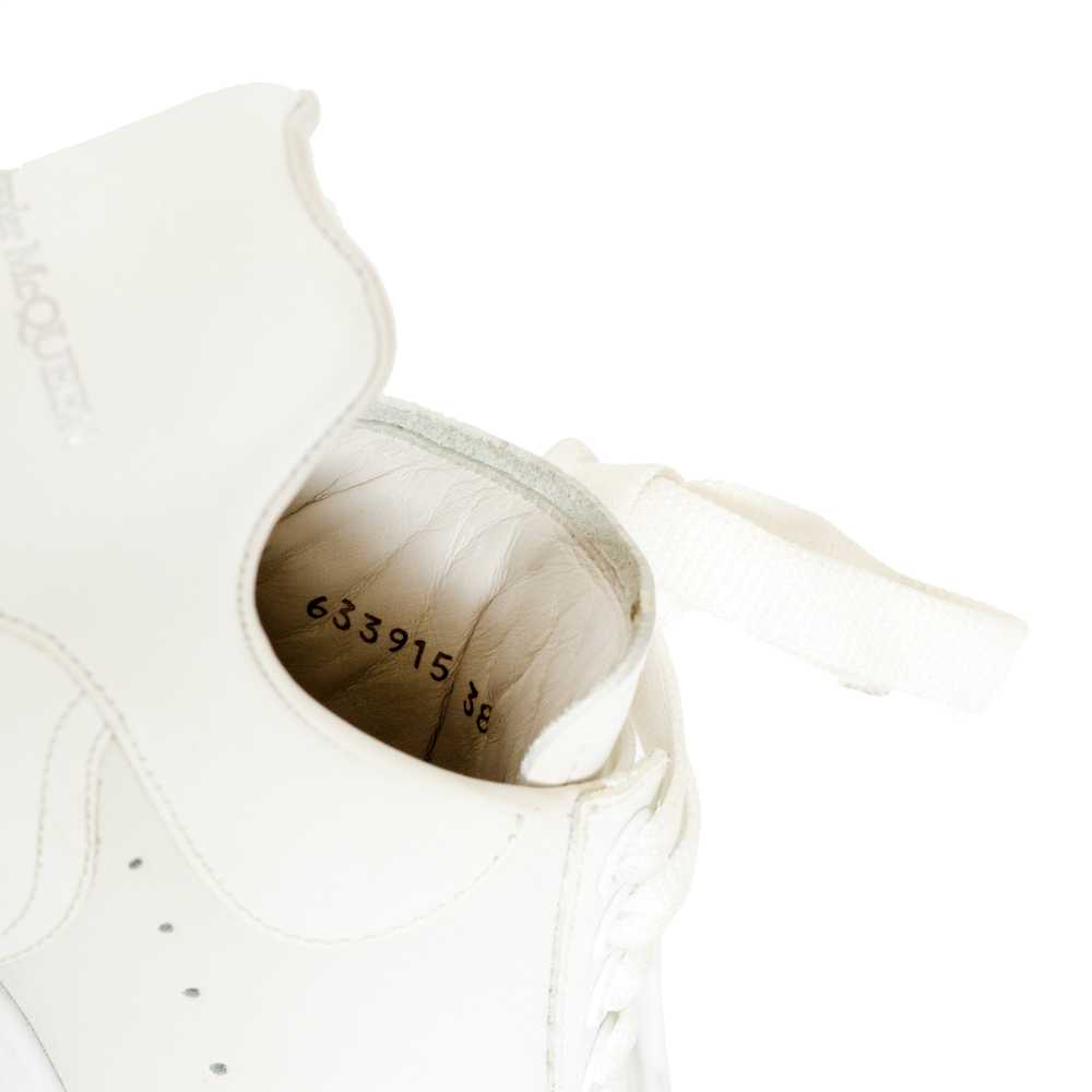 White Leather Court Low-Top Sneakers 38 - image 9