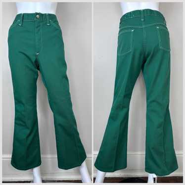 1970s Green Denim Jeans, Billy the Kid, 31"x27.5" - image 1