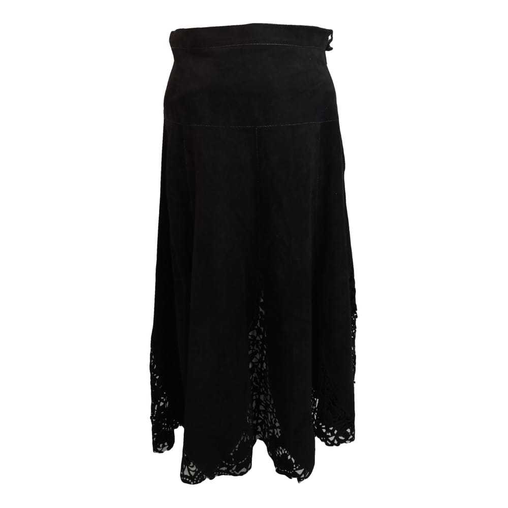 Roberto Cavalli Leather mid-length skirt - image 1