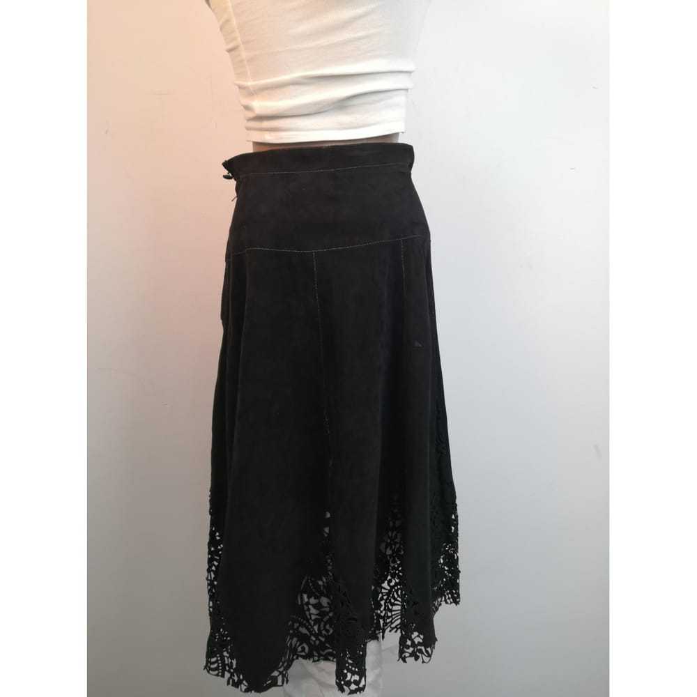 Roberto Cavalli Leather mid-length skirt - image 2