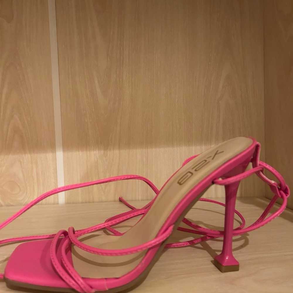 Pink lace up heels - image 3