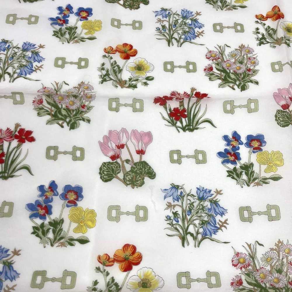 70s to 80s GUCCI Vintage Red White Cotton Floral … - image 6