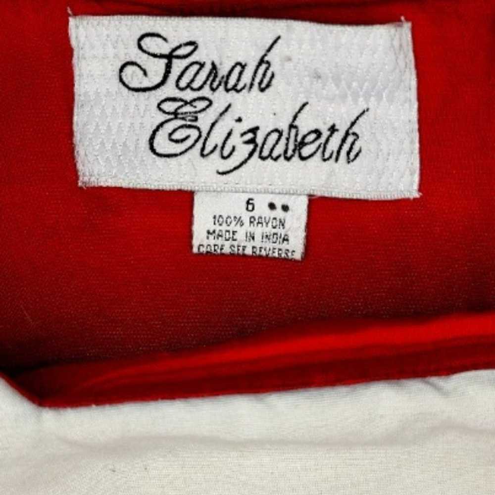 Red Vintage Sarah Elizabeth Pleated Sailor Dress - image 4
