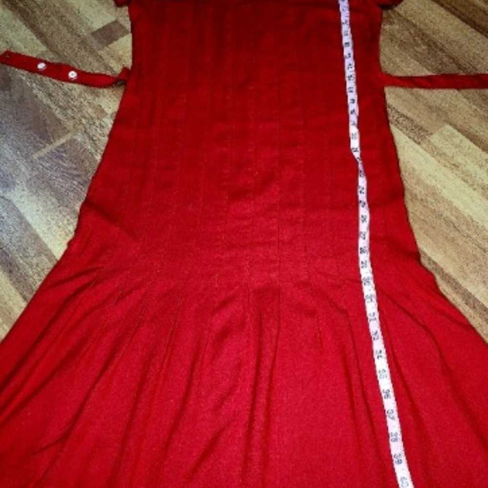 Red Vintage Sarah Elizabeth Pleated Sailor Dress - image 5