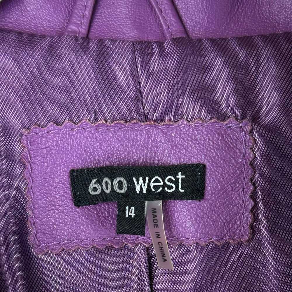 600 West vintage purple leather jacket 14 gorgeou… - image 4