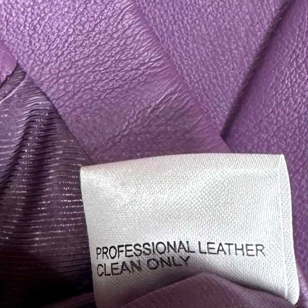 600 West vintage purple leather jacket 14 gorgeou… - image 7