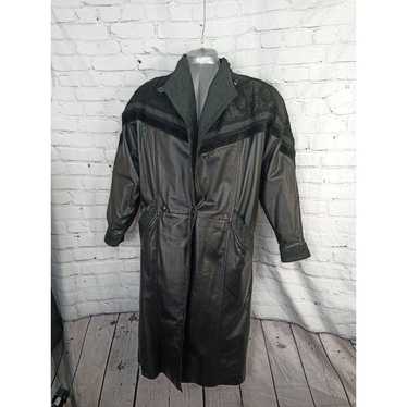 Wilsons Leather Black Full Length Coat Women's XS 