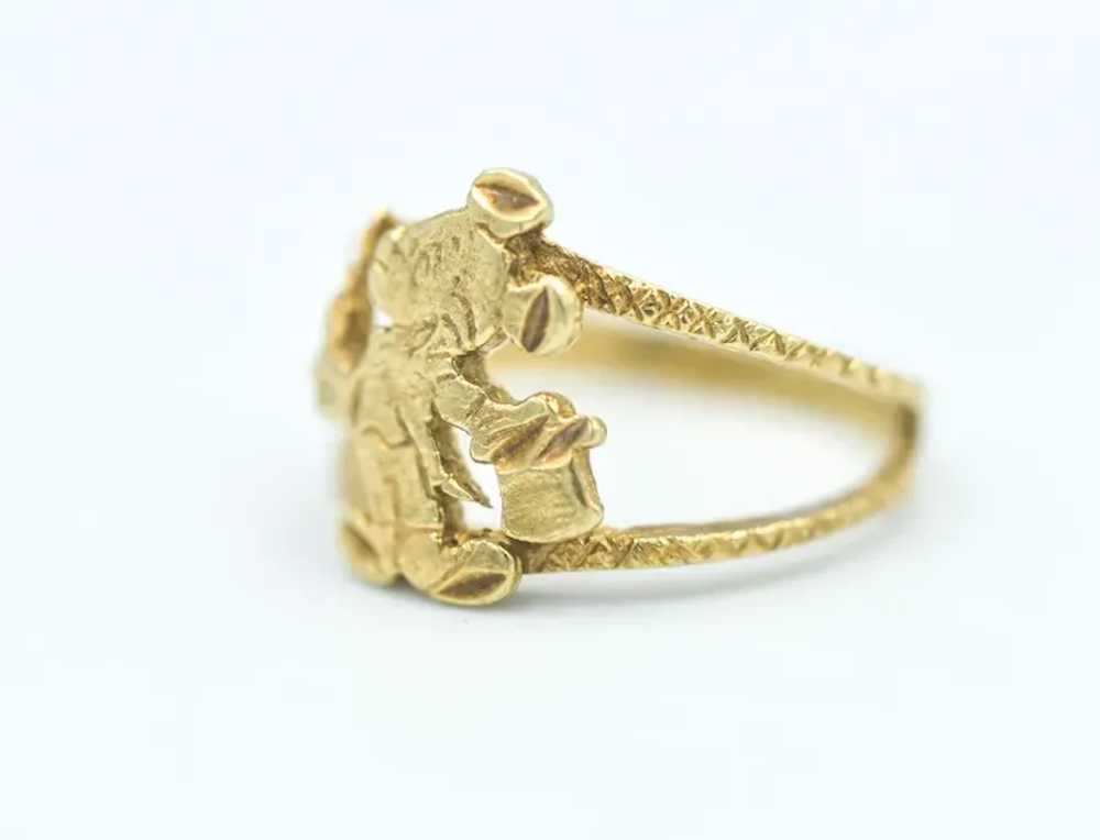 Vintage Mickey Mouse 10k Gold Ring - image 2