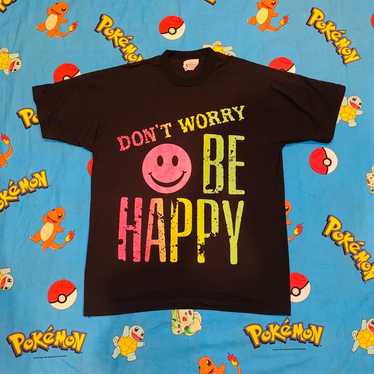 vintage don’t worry be happy shirt - image 1