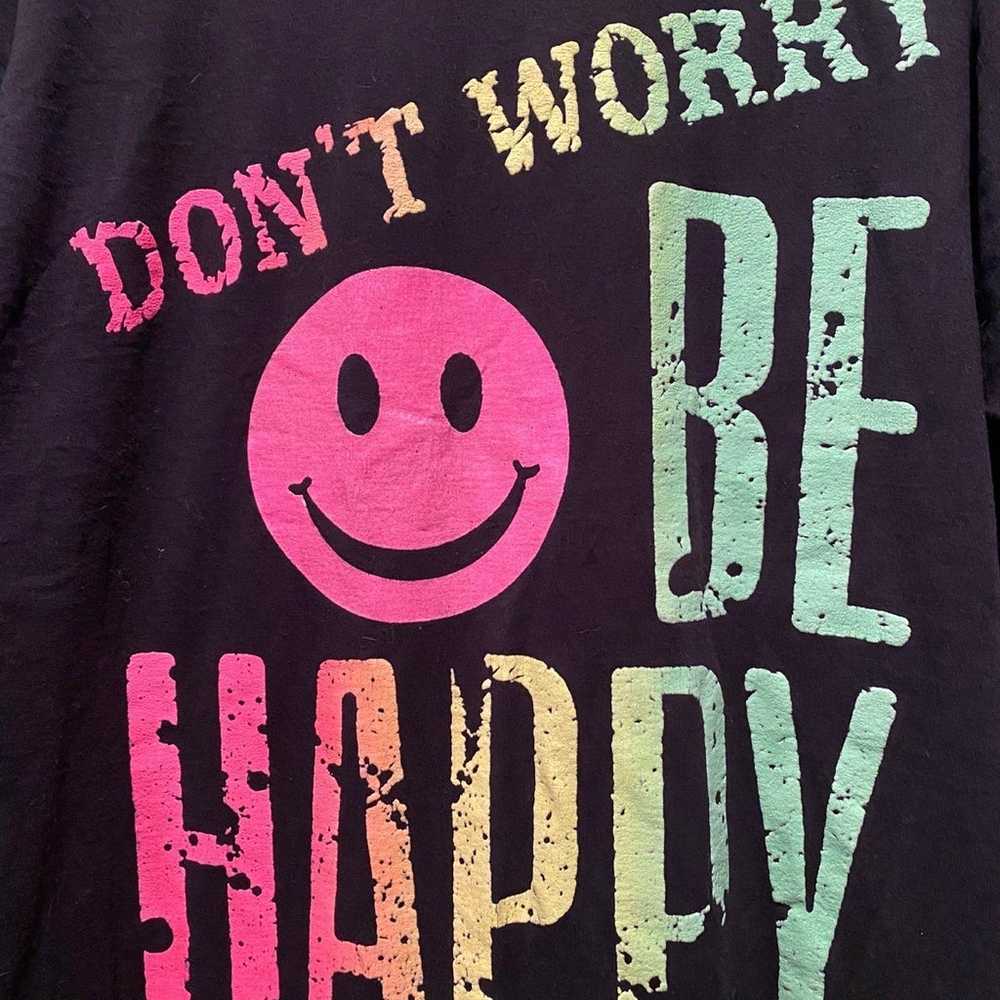 vintage don’t worry be happy shirt - image 3