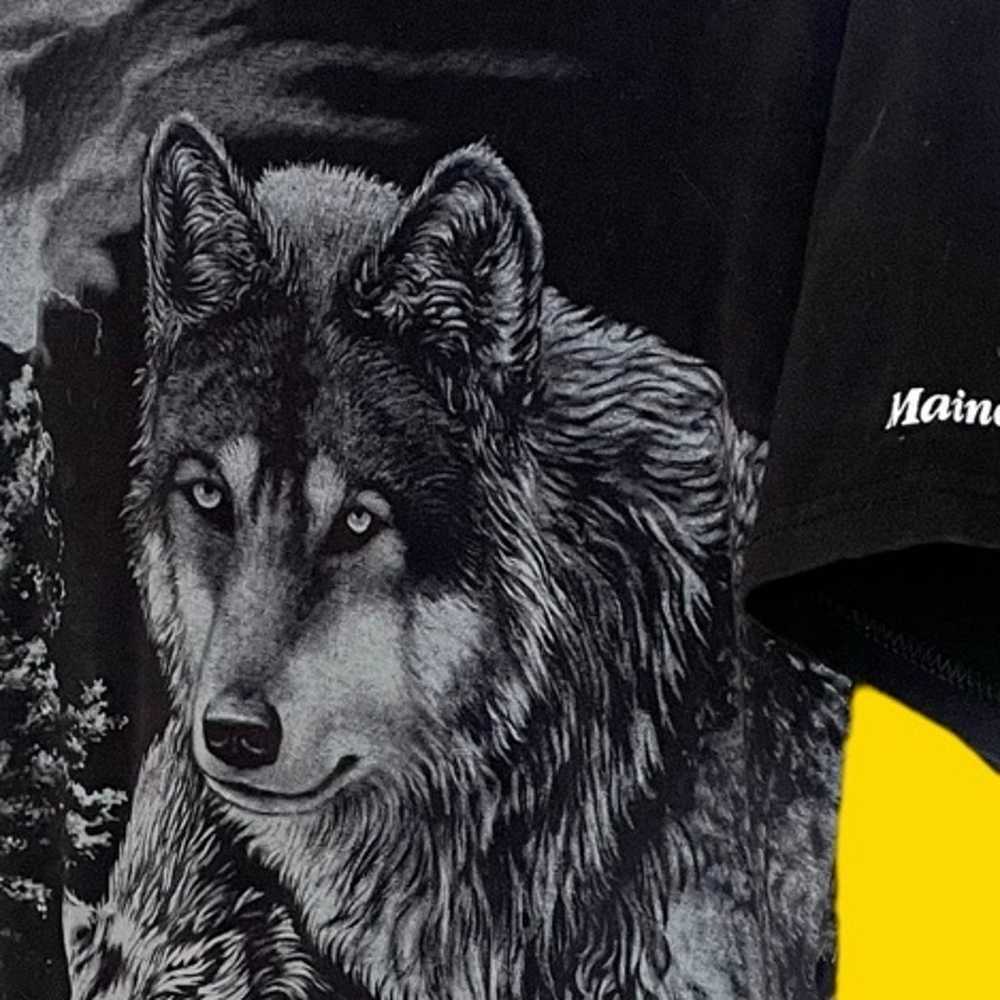 Vintage all over print wolf shirt - image 5