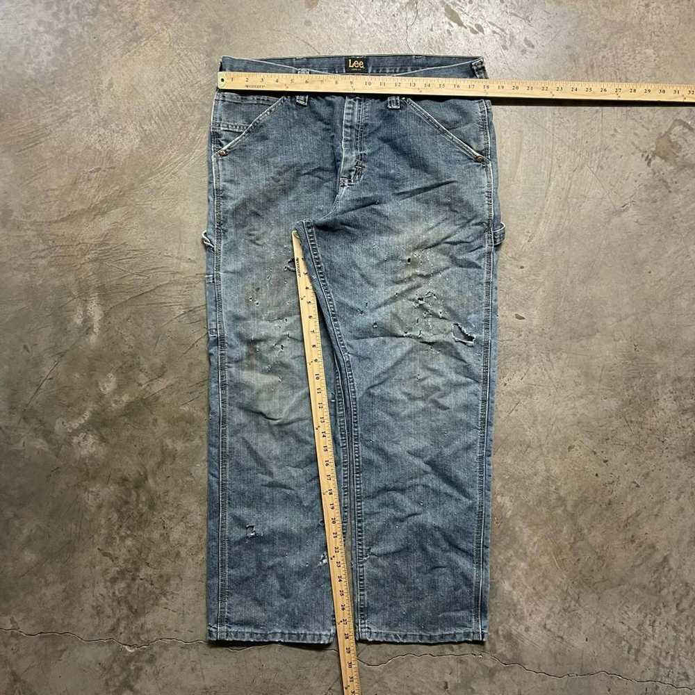 Lee Vintage Carpenter Distressed Denim Jeans Mens… - image 4