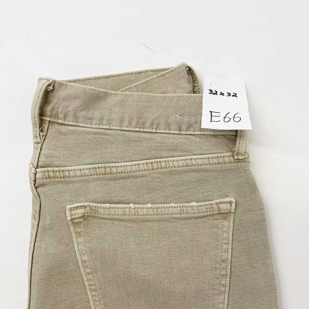Vintage Cream Distressed Denim Jeans Mens 32x32 - image 4