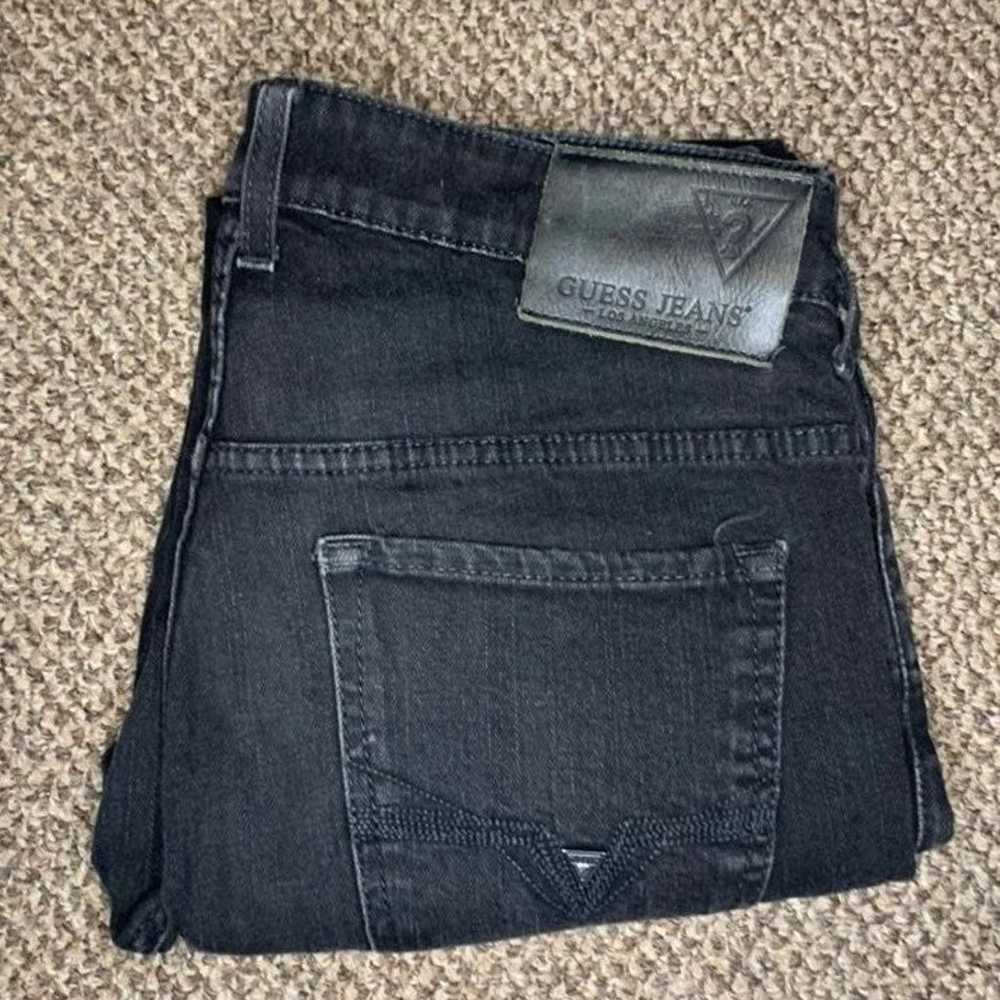 Vtg Vintage 90’s Guess Skinny Jeans Denim Black S… - image 2