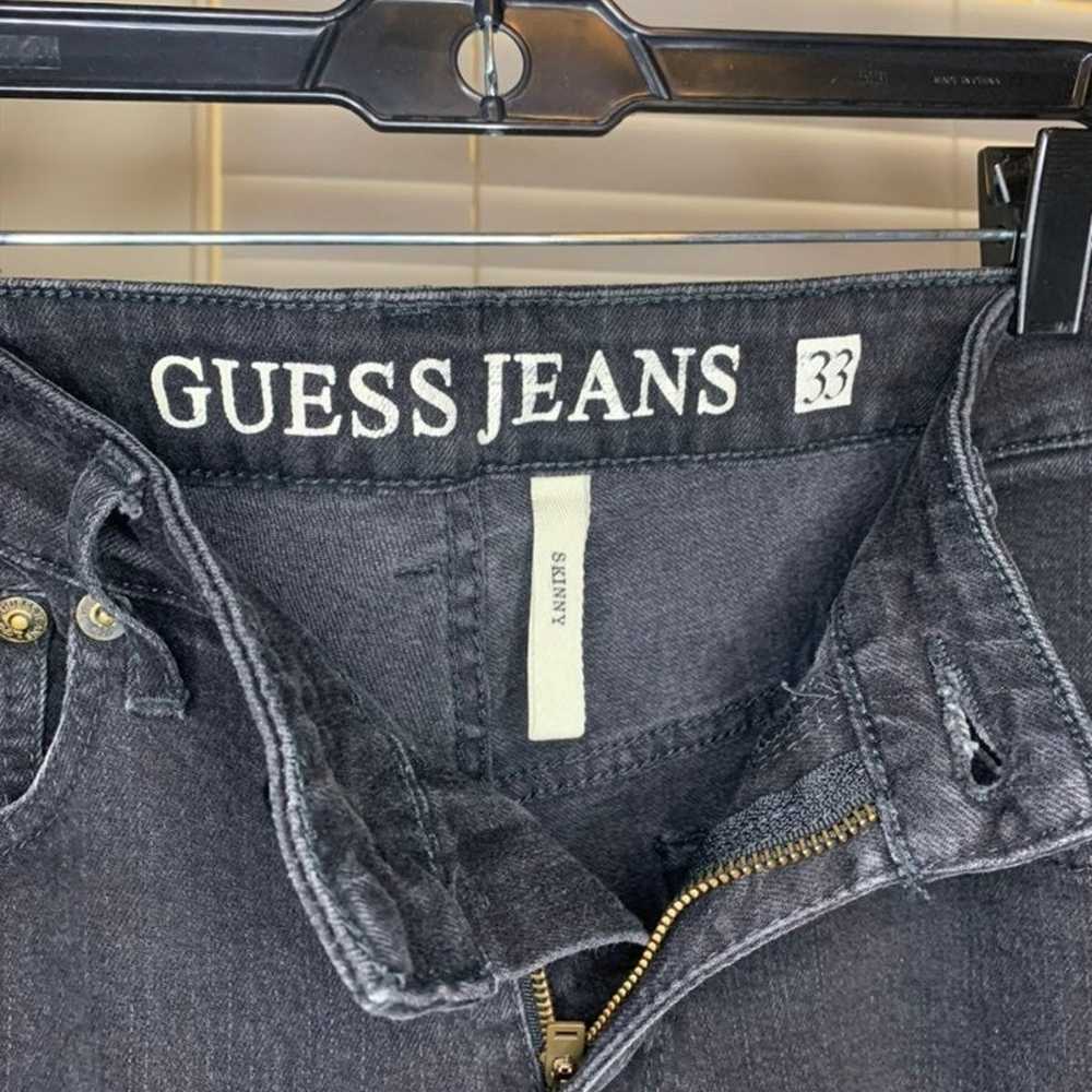 Vtg Vintage 90’s Guess Skinny Jeans Denim Black S… - image 6