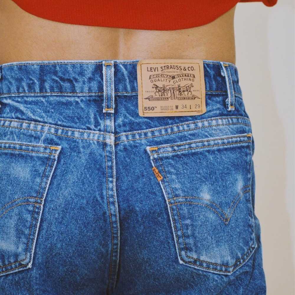 Vintage Orange Tab High 550 Levi’s Jeans - image 9